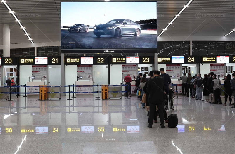 Airport display screens