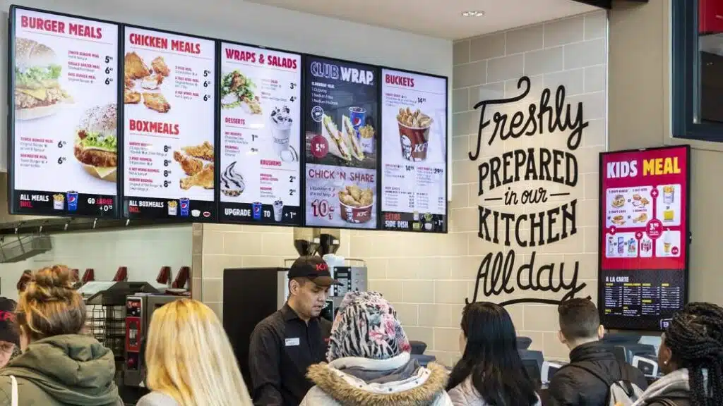 Digital-menu-board-with-an-LED-panel