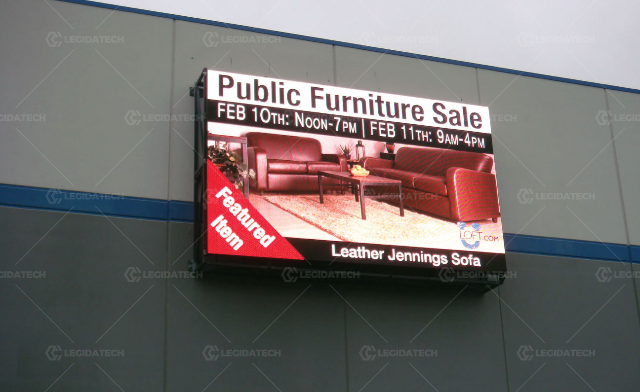 Anti-glare coating applied on LED screen modules
