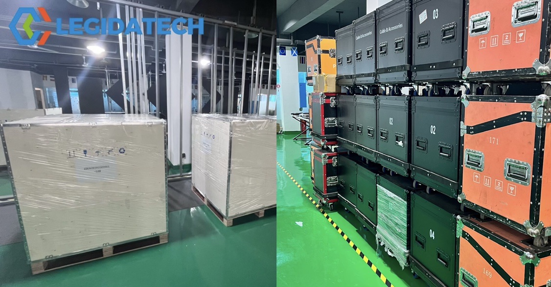 led screen flight cases
