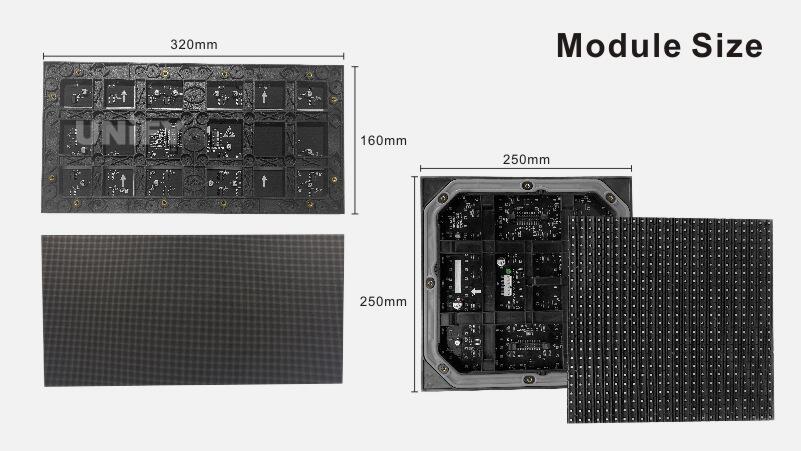 led screen module size