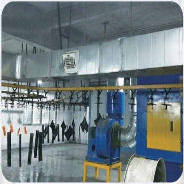 Automatic spraying production line