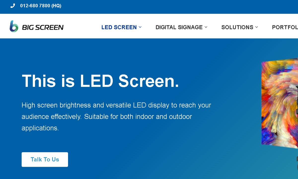 bigscreen led screen supplier Malaysia