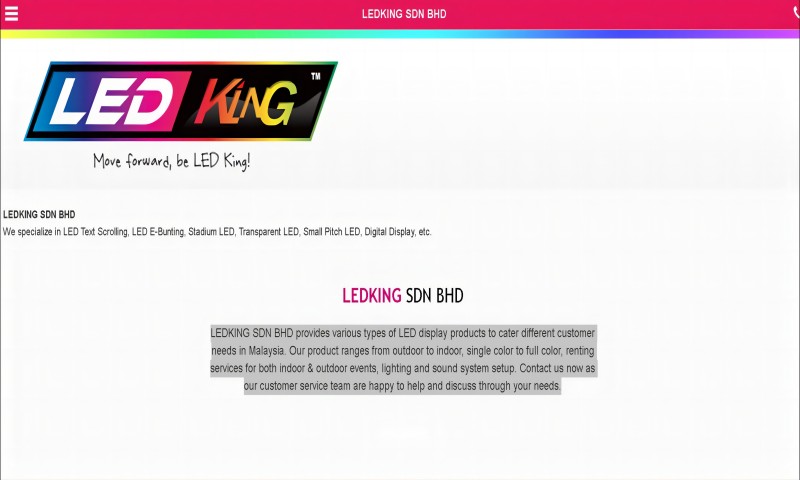 ledking led screen suppier in Malaysia