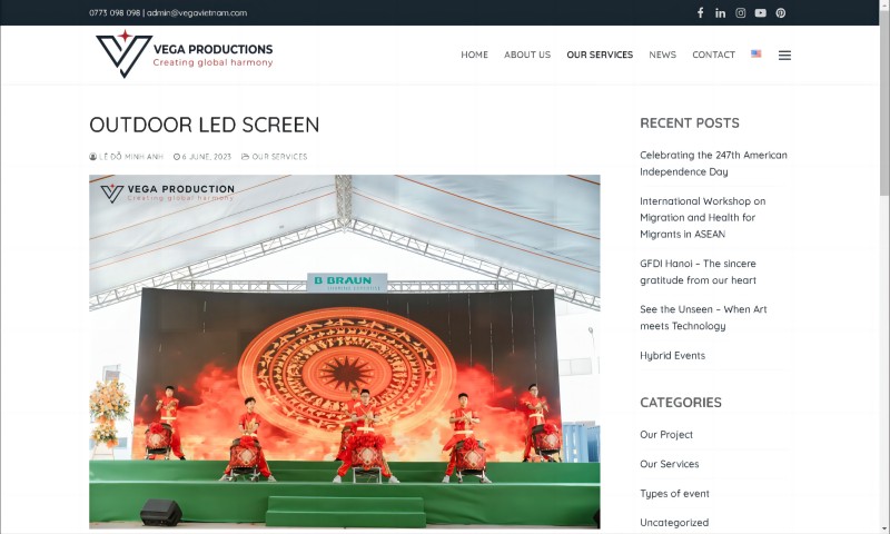 VEGA LED screen supplier in vietnam