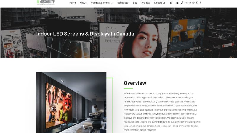 ABSOLUTE LED screen in Canada