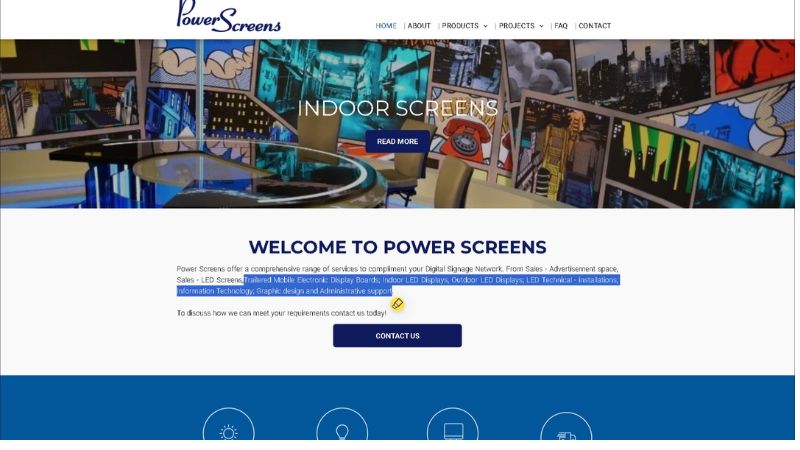 Power Screens led display supplier in South Africa