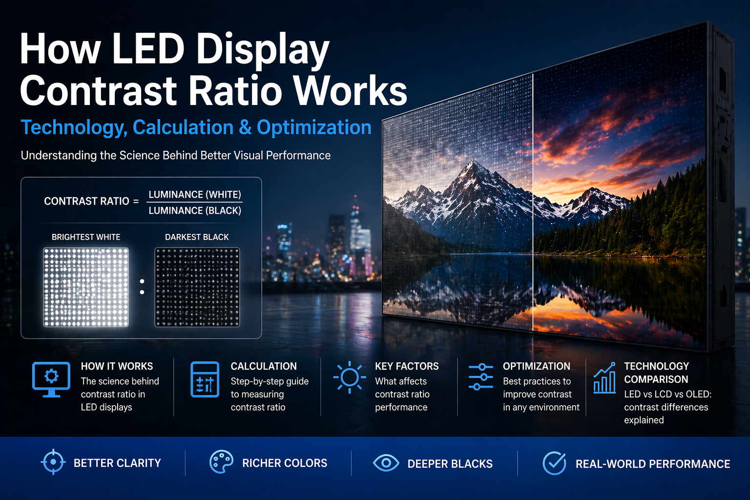How LED Display Contrast Ratio Works