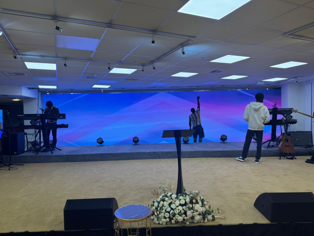 indoor LED screen upgrade for church installations