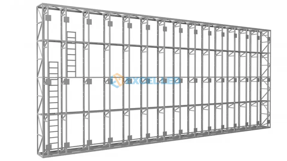 steel-frame-for-LED-display-installation-