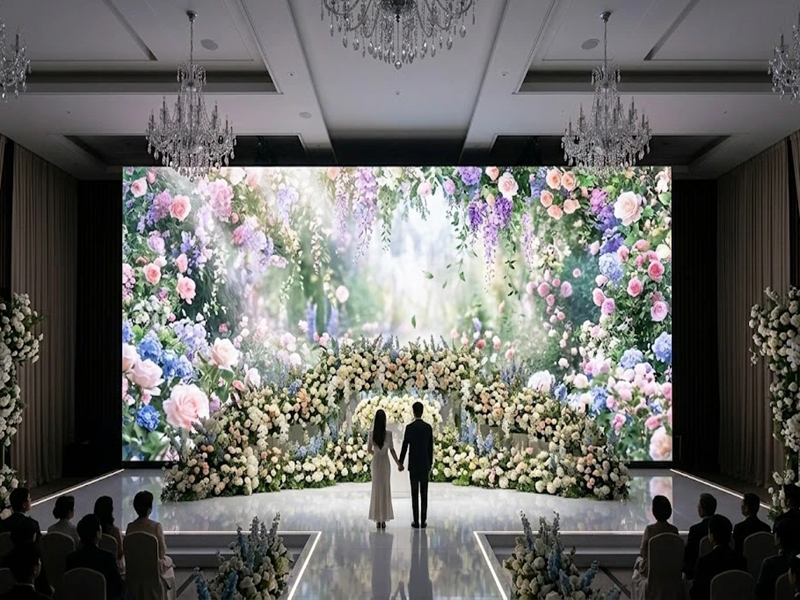 Seamless-Central-Stage-Backdrop wedding led display