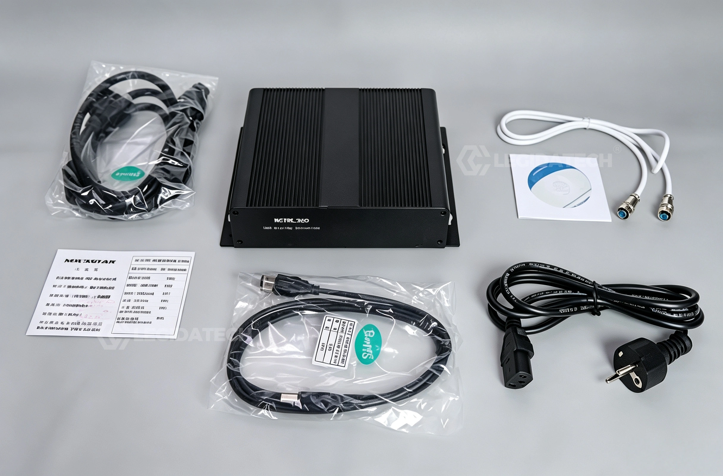 LEGIDATECH LED screen factory quality testing area — rows of LED display cabinets connected to NovaStar controllers undergoing 24-hour pre-shipment burn-in verification