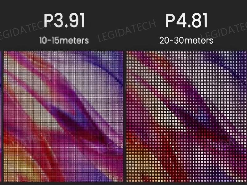 P3.91vsP4.81 pixel pitch comparison