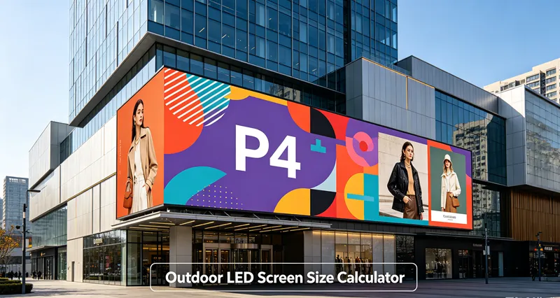P4 outdoor LED screen size calculator