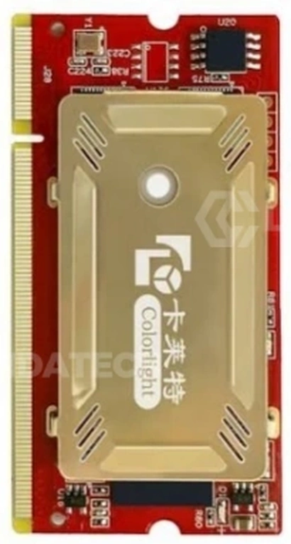 Colorlight i6 receiving card DDR2 SODIMM interface detail showing 200-pin connector and onboard components
