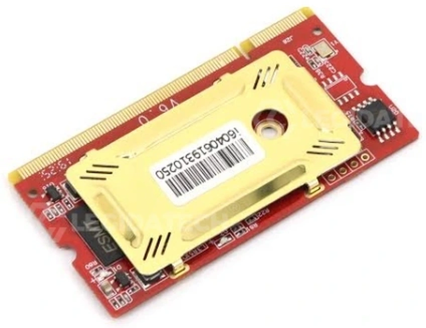 Colorlight i6 receiving card PCB board close-up showing 32-group RGB parallel output circuitry and monitoring chipset