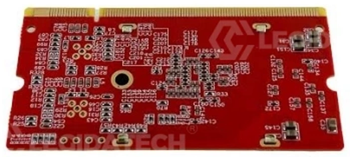 Colorlight i6 receiving card installed in LED display cabinet via DDR2 SODIMM slot for high-end fixed installation