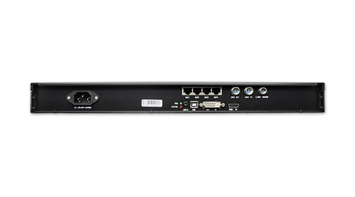 NovaStar MCTRL600 close-up of Ethernet ports light sensor connector and UART cascading ports