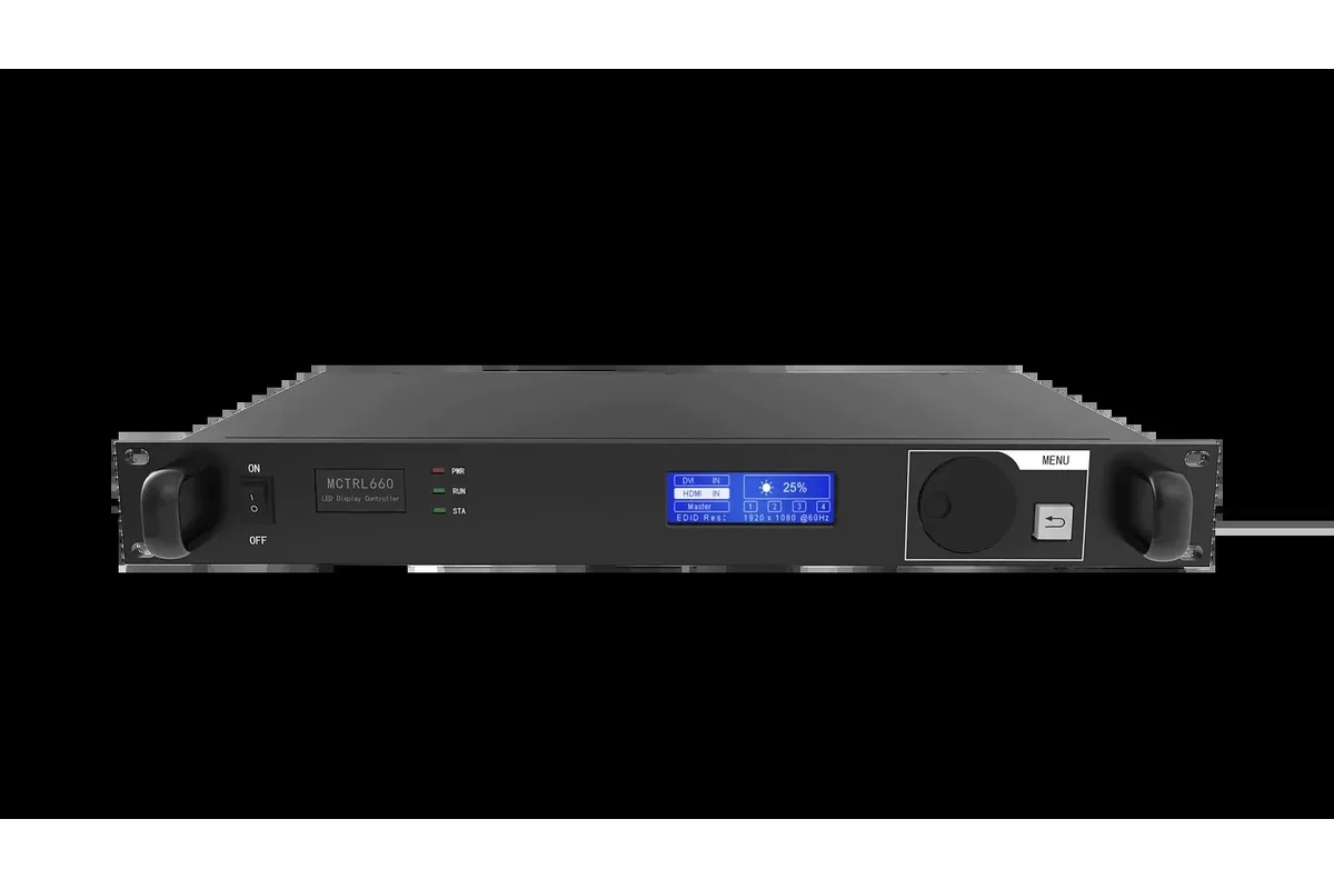 Novastar MCTRL660 front panel - 2.3M pixel LED display controller with LCD status screen and HDMI plus DVI inputs