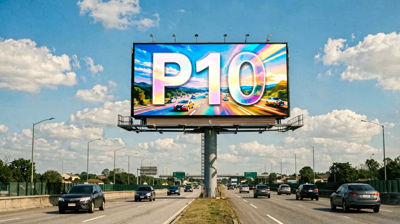 P10 outdoor LED highway billboard optimal long-distance viewing for traffic advertising