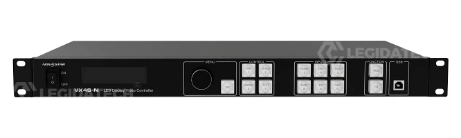 NovaStar VX4S-N front panel with LCD screen and control knob