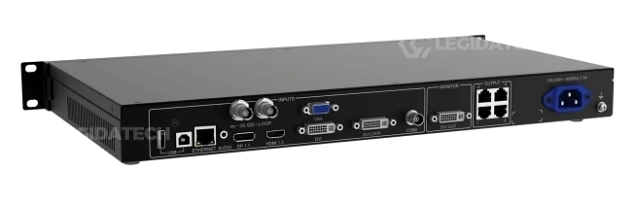 NovaStar VX600 All-in-One LED Controller angled product view on white background showing 1U rack-mount form factor