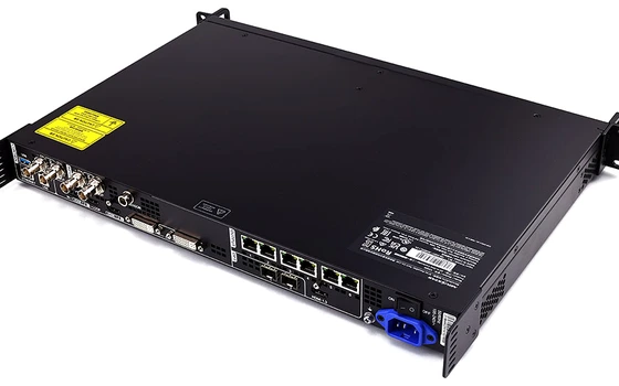 NovaStar VX600 LED video processor with HDMI DVI input cables connected
