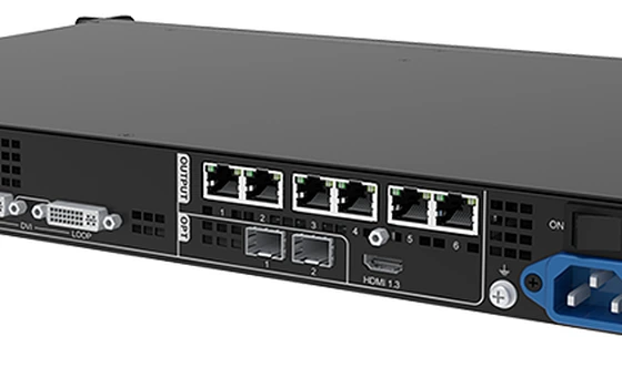 NovaStar VX600 rear panel Ethernet ports optical fiber ports input connectors detail