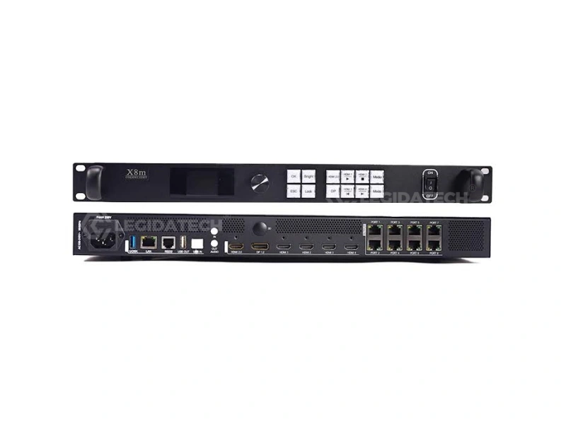 Colorlight X8m LED video controller with 8 Ethernet ports for large LED displays