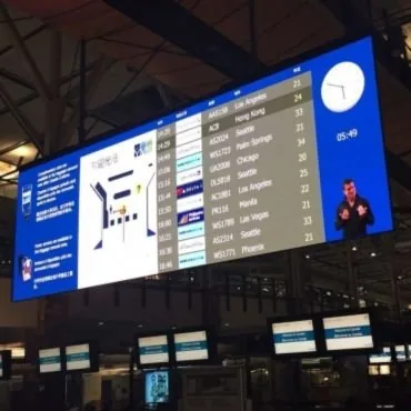 Airport LED display solutions for flight information and digital signage