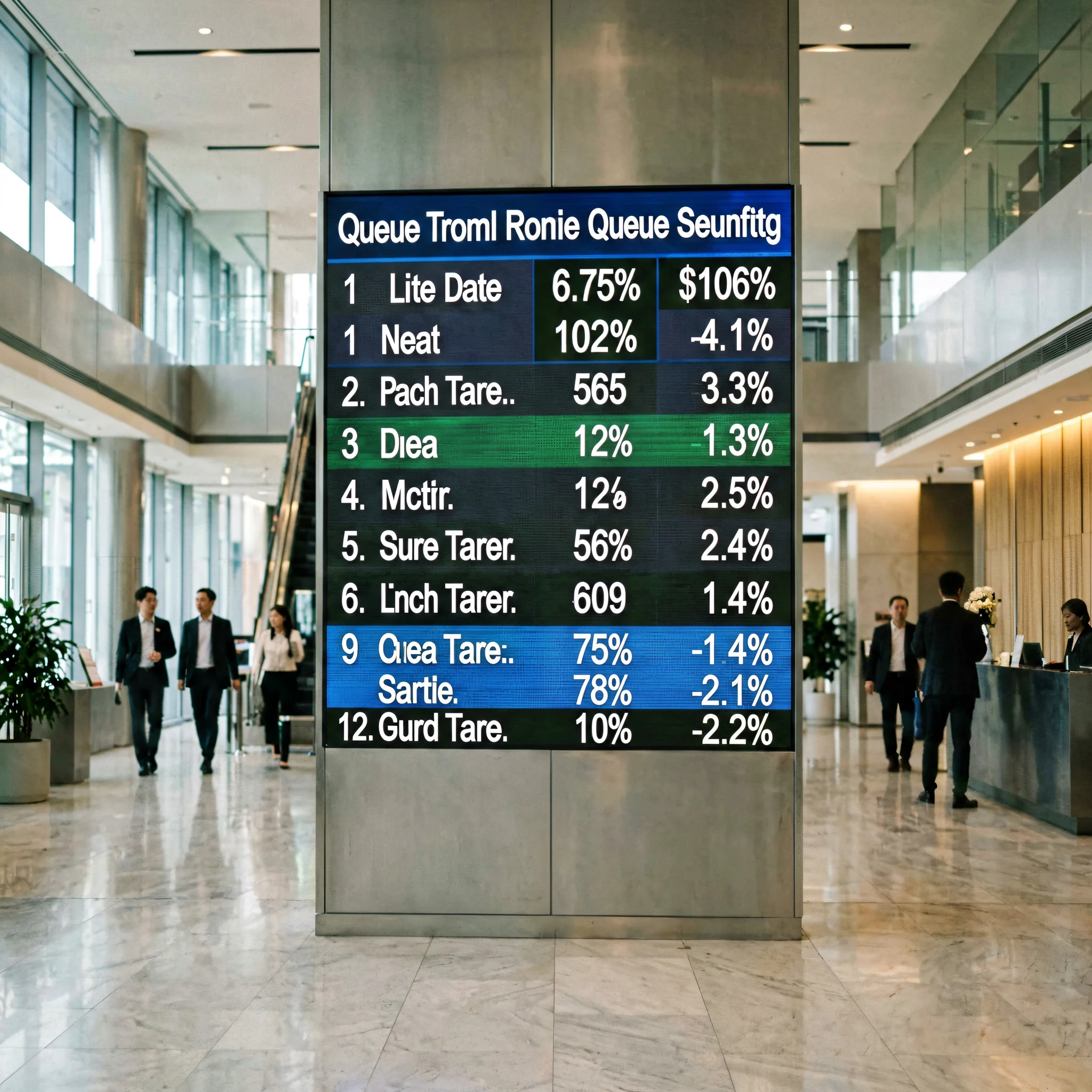 Bank information LED display notice board using HD-A3 asynchronous controller