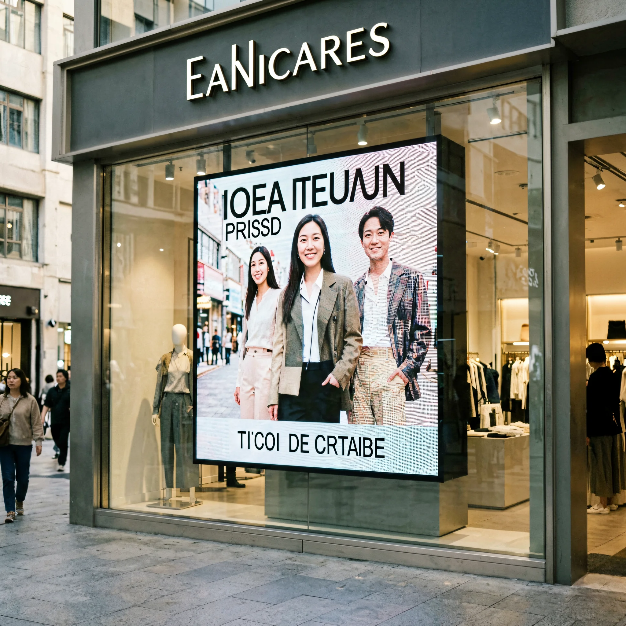 Retail store window digital signage display using HD-A3 LED asynchronous controller