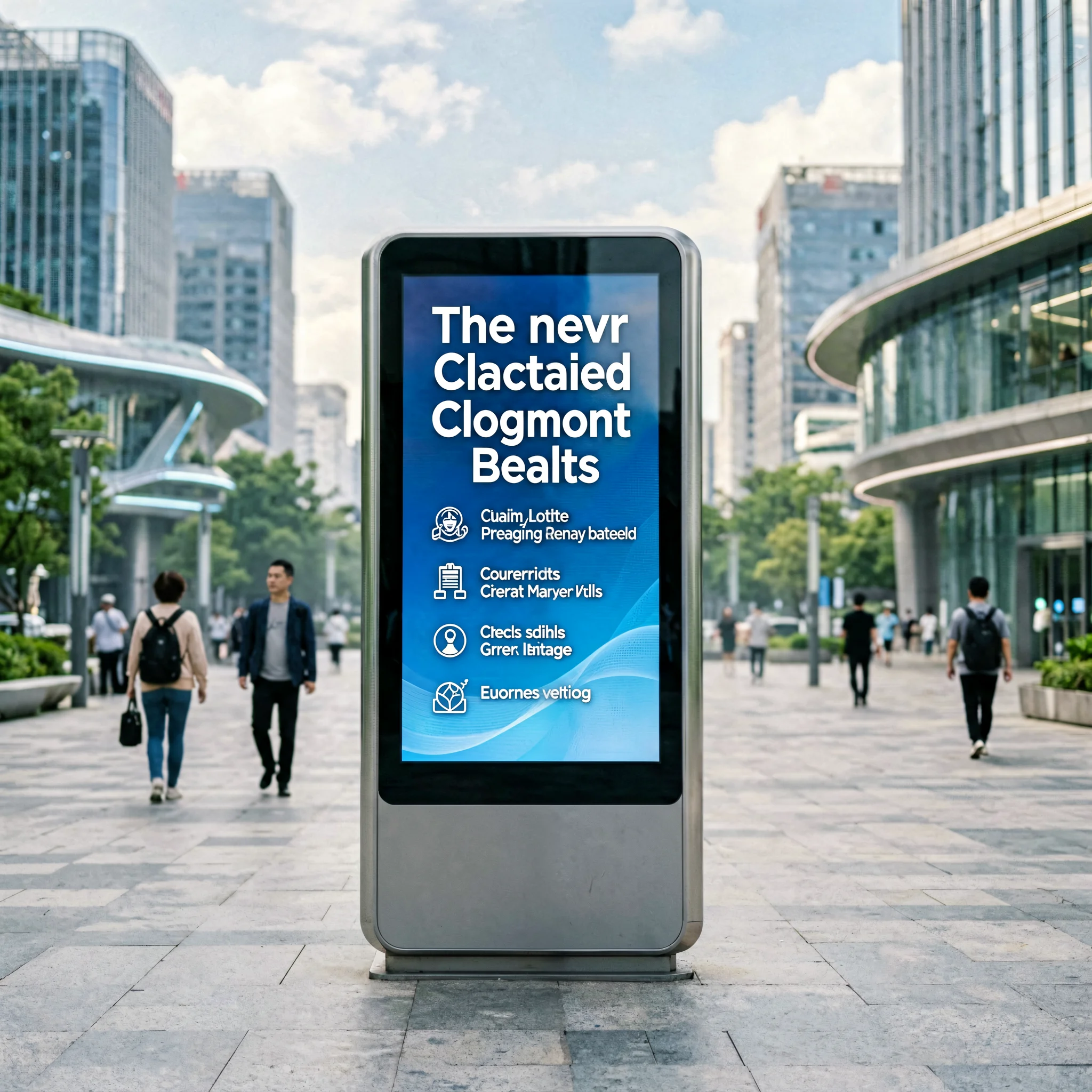 Smart city information kiosk LED display driven by HD-A3 asynchronous control system