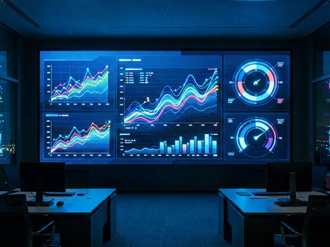 Fine pitch LED video wall in a network operations centre