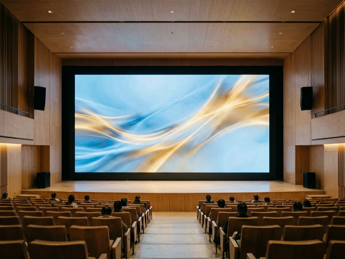 LED video wall in a church auditorium for worship services