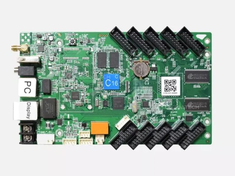 Huidu HD-C16C Wi-Fi LED Control Card — integrated sending and receiving, 10× HUB75E ports