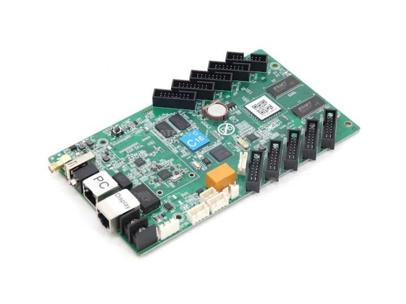 HD-C16C Wi-Fi LED controller directly connected to LED module via HUB75E ribbon cable no receiving card needed