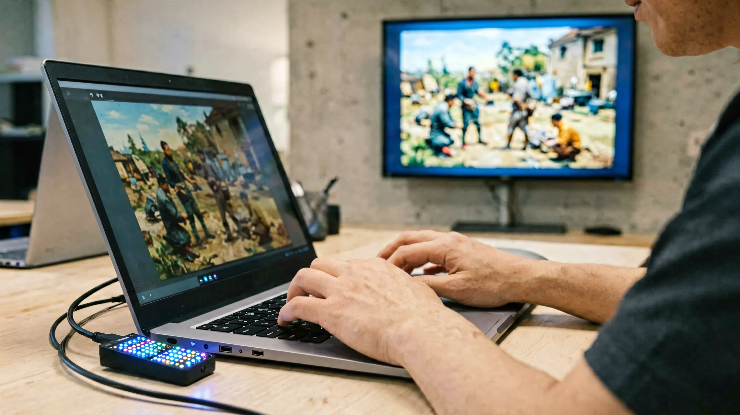Laptop reloading an LED screen configuration file to repair the display