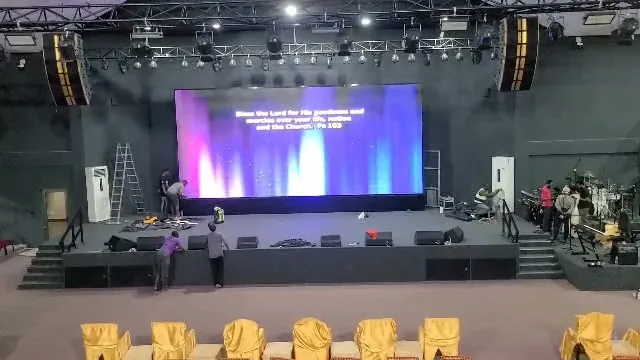 Video still: Ehonor P2.5 church LED screen on the stage at ICGC MAINS Church Tema Ghana