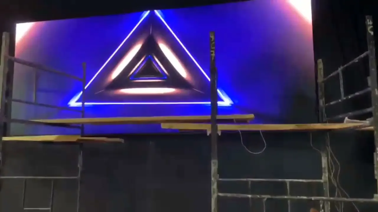 LED display screen showing graphic content at Kingdom Gospel Mission church, Ehonor P2.5