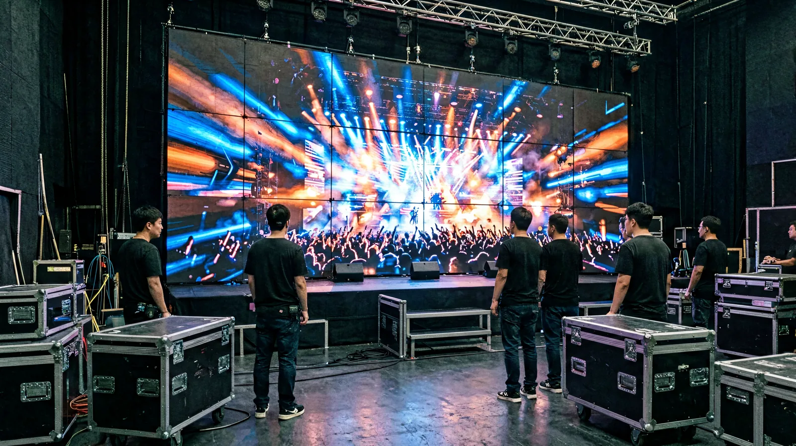 Mietpreis für LED-Leinwand – Backstage-Wand für Konzerte