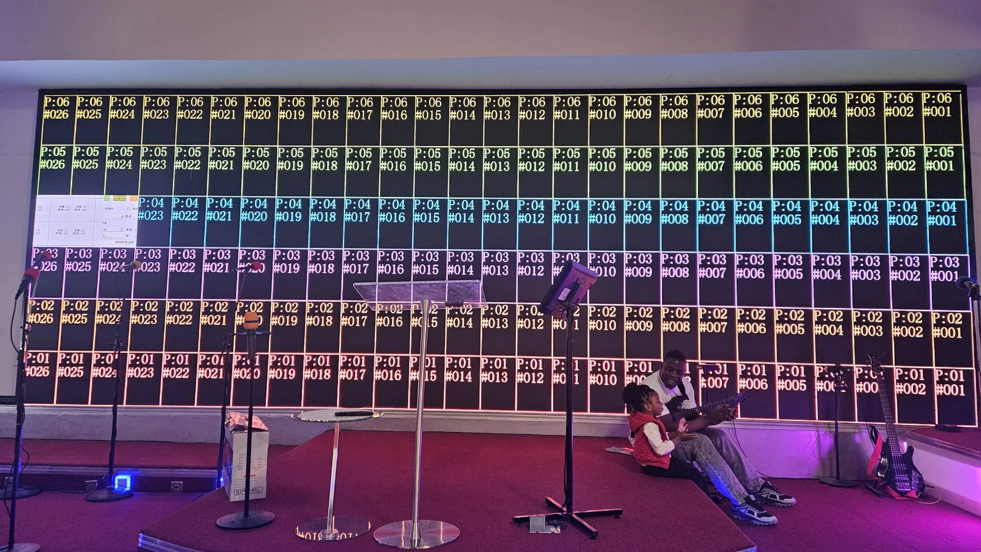 Ehonor P2.5 LED screen panels showing content at RCCG Church Ireland