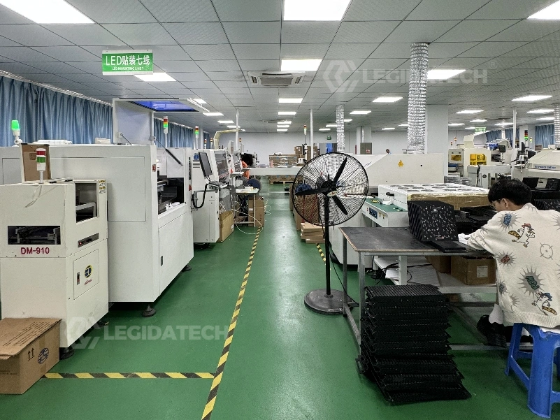 LEGIDATECH LED display factory automated production line and aging test room in Shenzhen