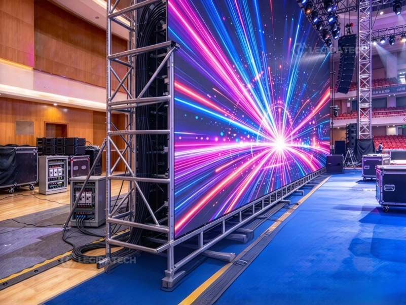 Festival main stage backdrop built with AF1000 500x1000mm outdoor rental LED display