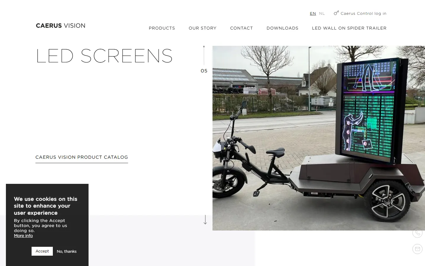 Caerus Vision official website screenshot