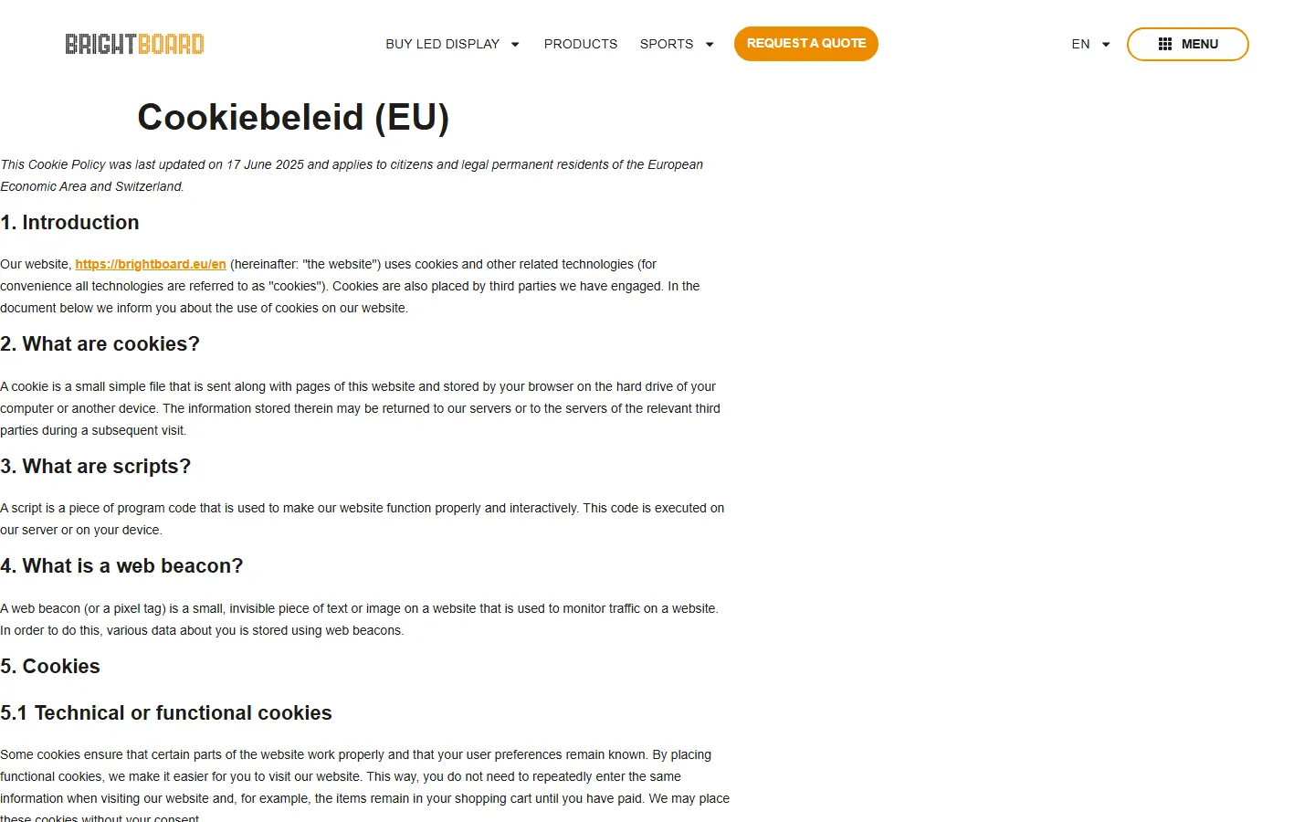 BrightBoard official website screenshot