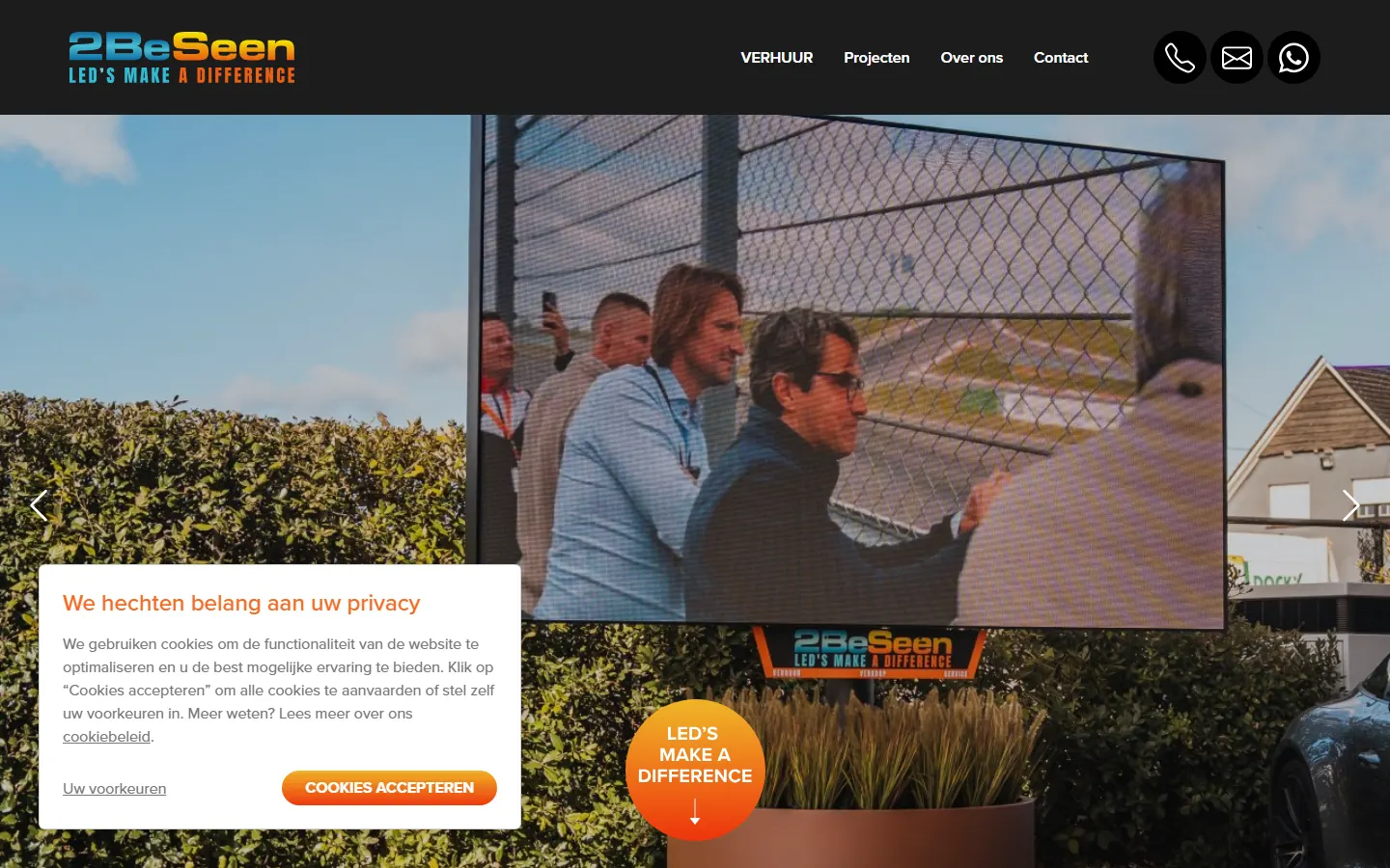 2BeSeen official website screenshot