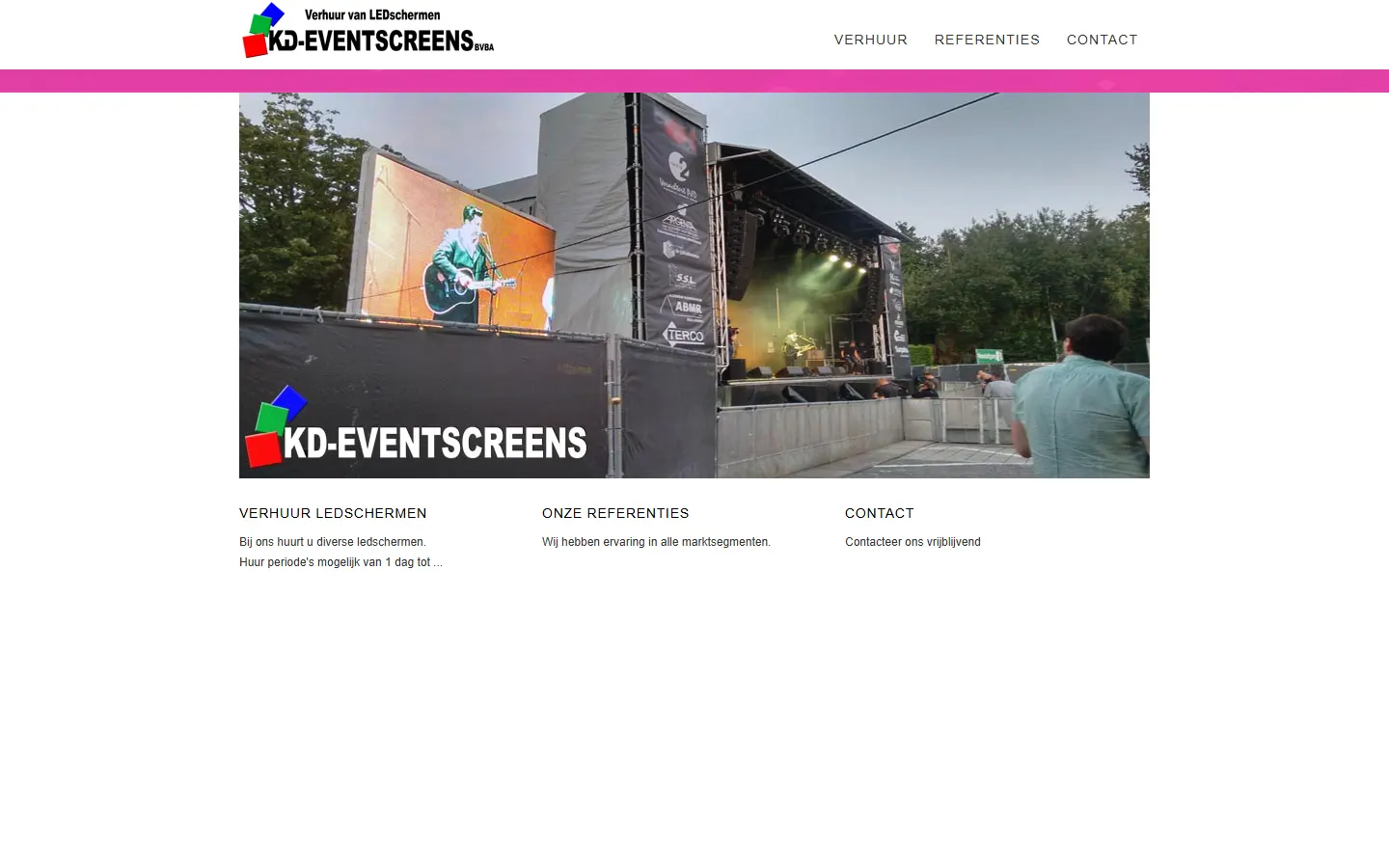 KD-Eventscreens official website screenshot