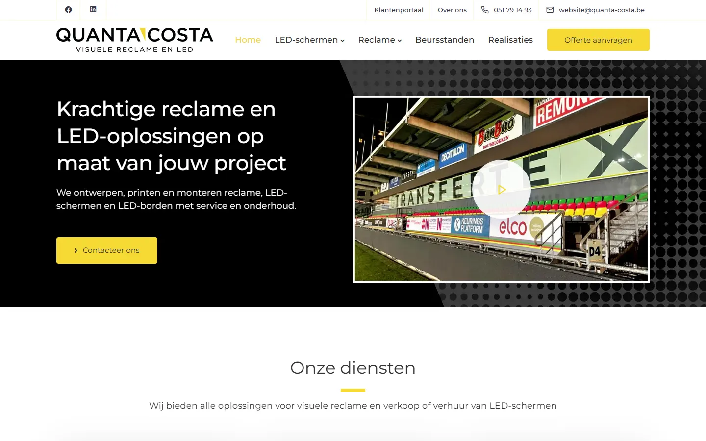 Quanta Costa official website screenshot