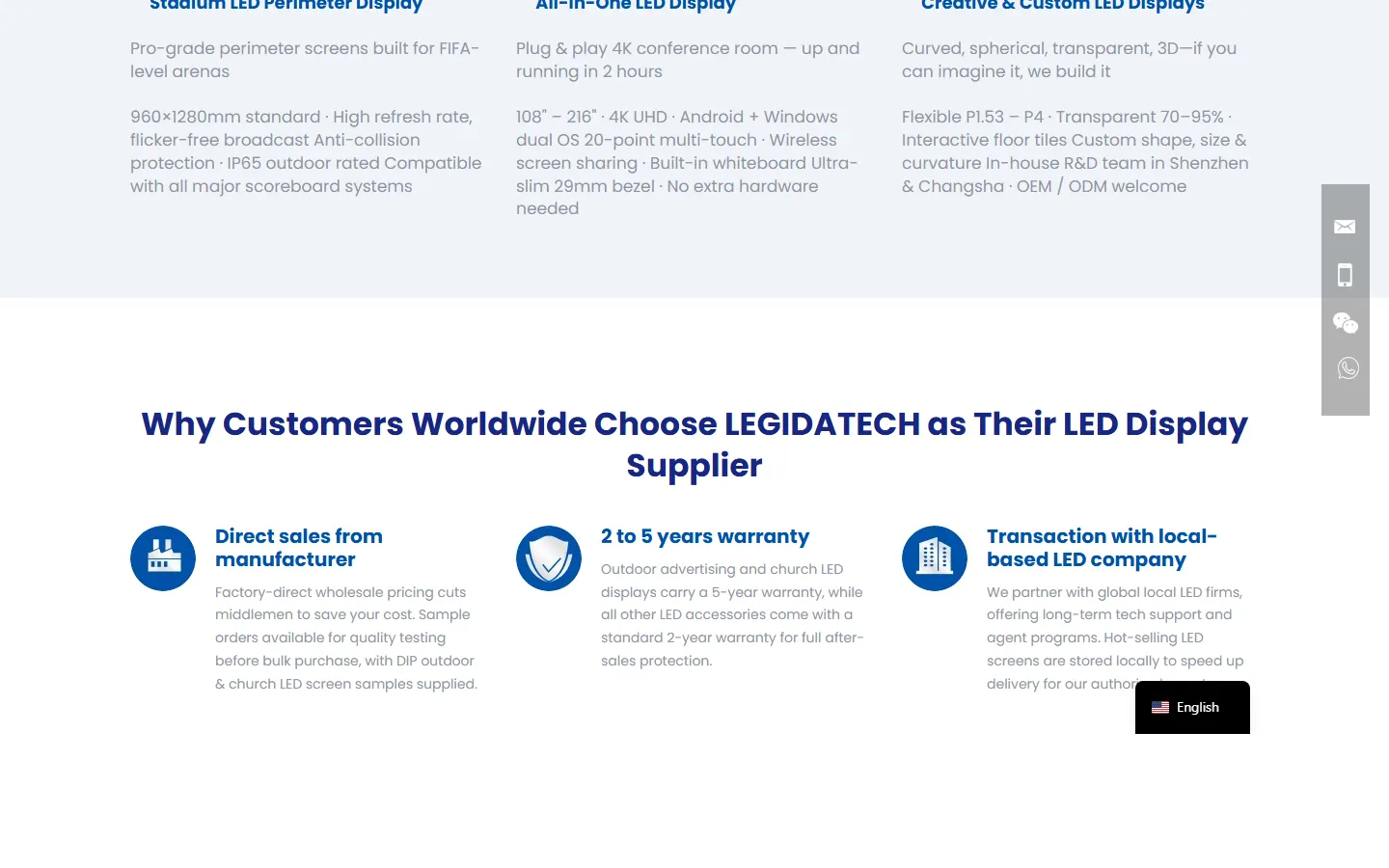 LedScreenFactory official website screenshot